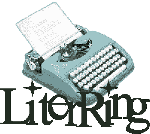 Literring button blue