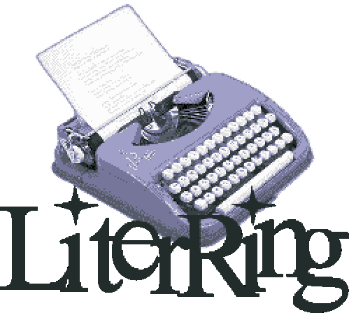 Literring button purple